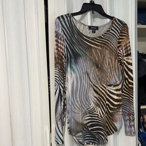 Karen Kane Animal Print Long Sleeve Top